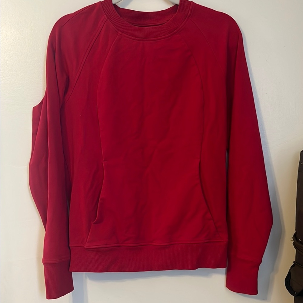 Red Lululemon Crewneck Sweatshirt